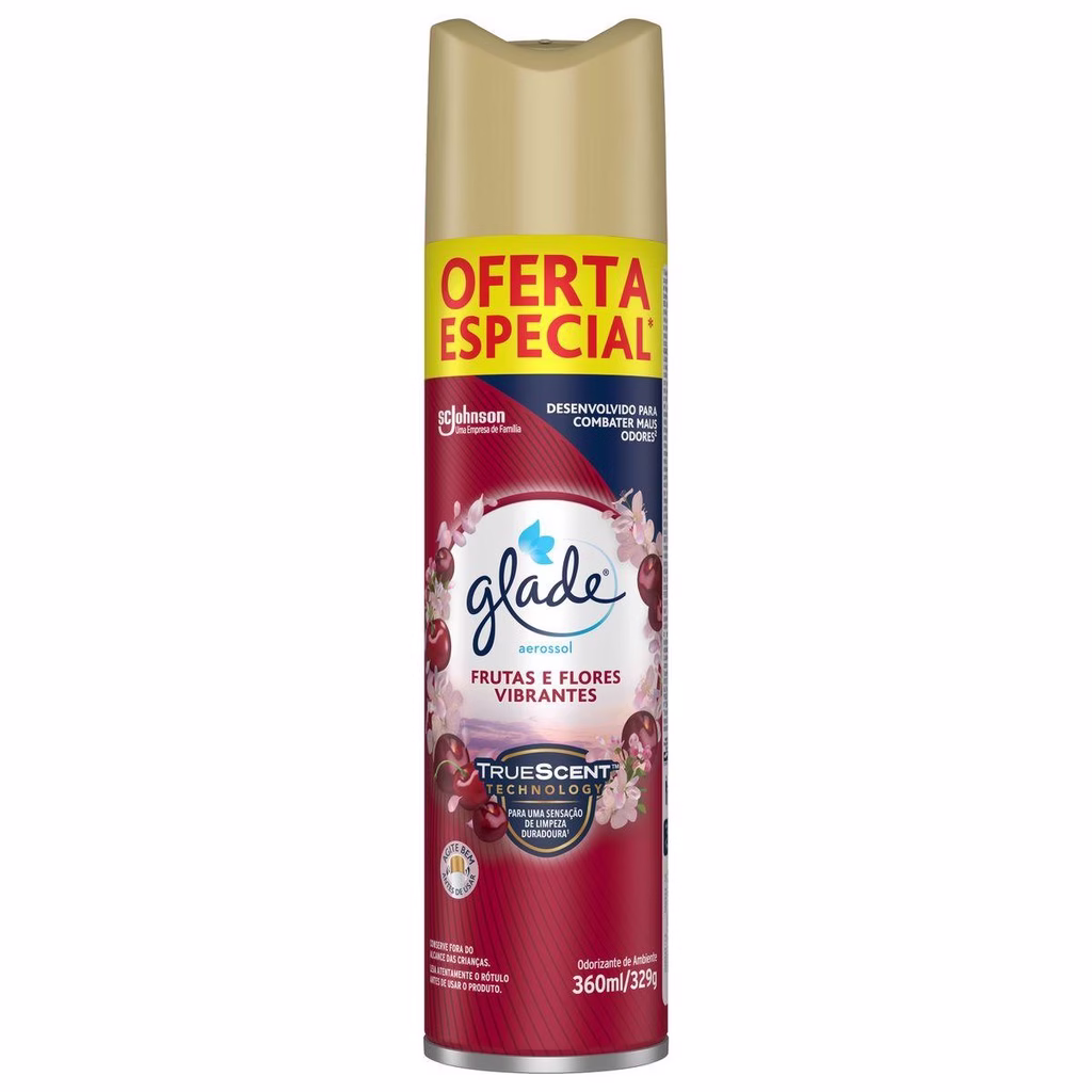 Odorizador de Ambiente Glade Aerosol Frutas e Flores Vibrantes 360ml Oferta Especial