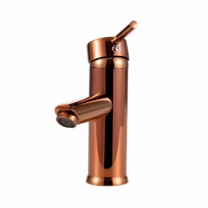 Torneira para banheiro cascata Misturador Monocomando Baixa Xingu Pingoo - Dourado Rose