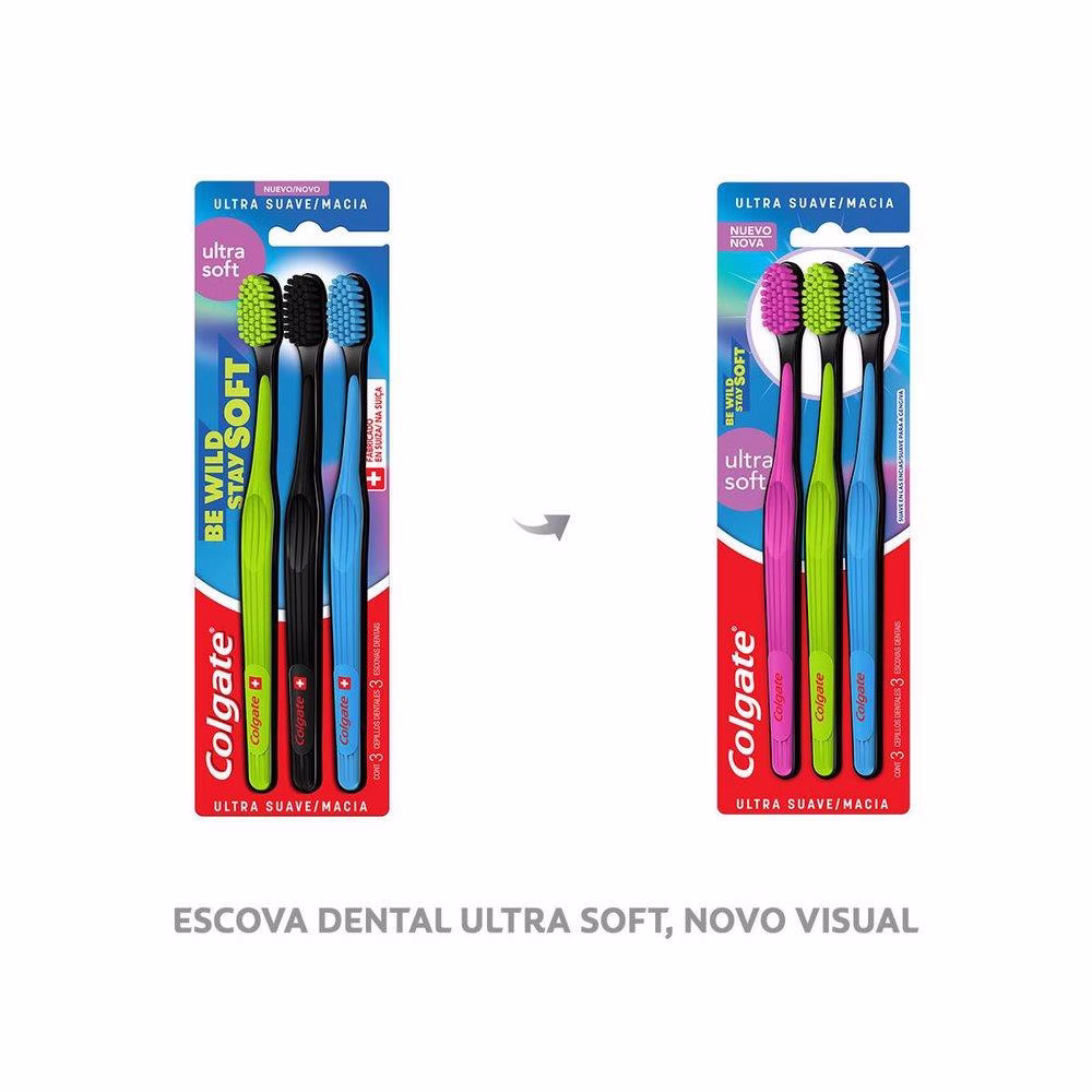 Escova Dental Colgate Ultra Soft com 3 unidades - Imagem 2