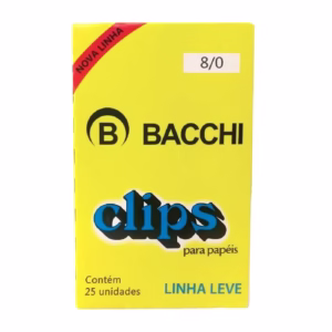 Clips galvanizado NR 8/0 com 25 unidades Bacchi
