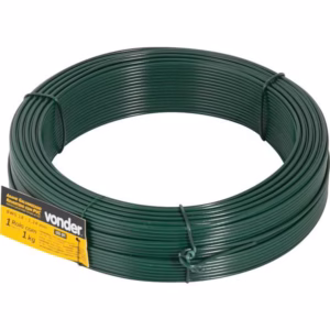 Arame Revestido Pvc Verde com 01kg Bwg18 Vonder