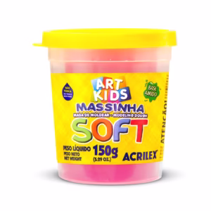 Massa de modelar Soft 150g Rosa 107 Acrilex