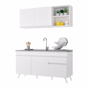 Armário de Cozinha Compacta Veneza Multimóveis MP2079.891 Branco