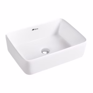 Cuba Lavabo Banheiro Cerâmica Louça Retangular 48x37 Branca Apoio Tubrax - BAB0003