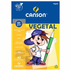 Papel vegetal liso A3 60g com 50 folhas Canson