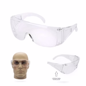 Kit 2 Óculos Proteção Epi Segurança Incolor de Sobrepor CA