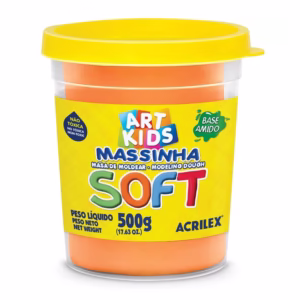 Massa de modelar Soft 500g Laranja 105 Acrilex