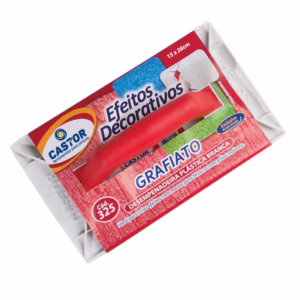 Desempenadeira PVC Grafiato 15x26cm Branca - Castor