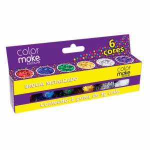Brocal glitter metalizado com 6 cores 7005 Colormake