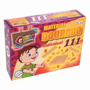 Material dourado do aluno em madeira 111 Carlu