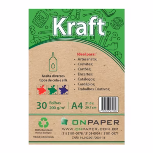 Papel Kraft A4 200g 210x297 com 30 folhas On Paper