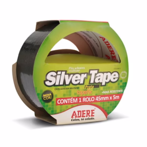 Fita adesiva multiuso Silver Tape preta 45mm x 5m Adere