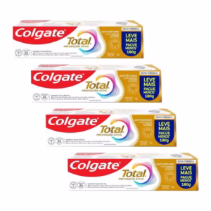 Kit 4 Creme Dental Colgate Total Anti Tártaro 180g