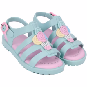Sandália Infantil WorldColors Lilly Baby - Verde Chá/Rosa