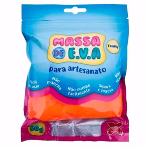 Massa de EVA Foamy para artesanato 50g Laranja 13004 Gatte