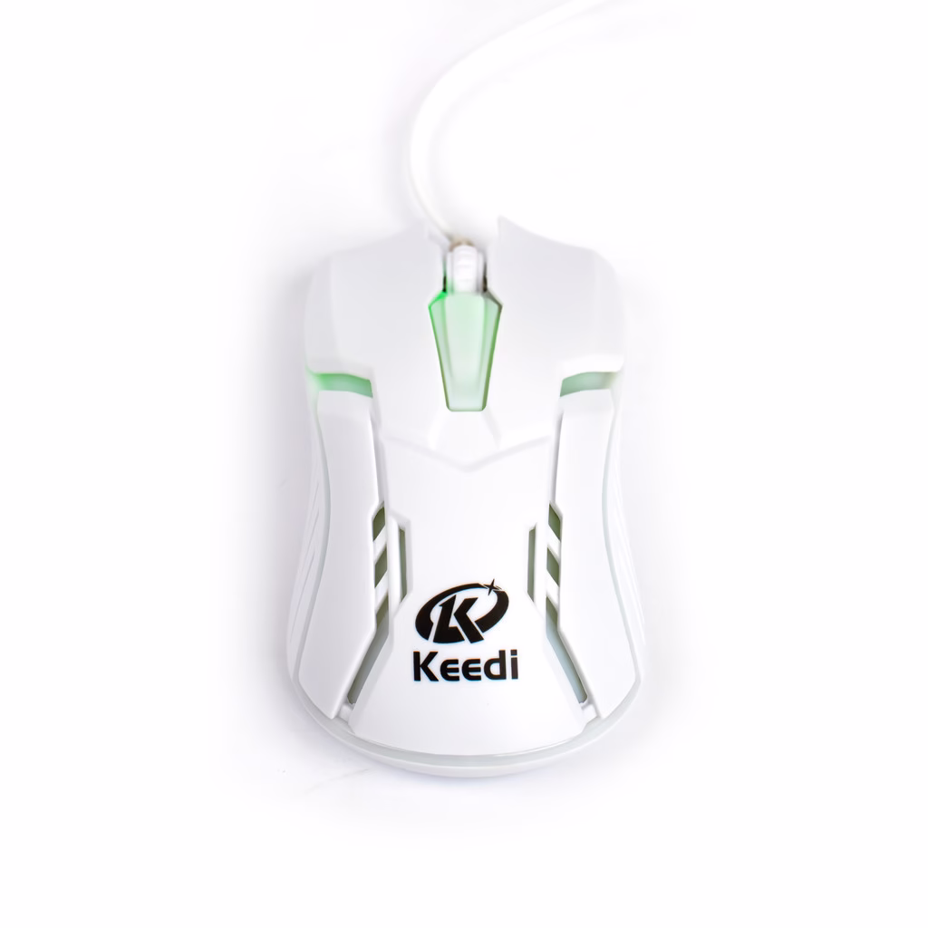 Kit Teclado Mouse Teclas Redondas Retro Iluminado Keedi TEC802 - Imagem 2