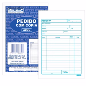 Pedido 2 vias azul 25x2 104x143mm 50 folhas 10062 SD/Animativa