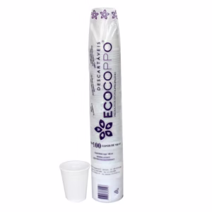 Copo plástico descartável Ecocoppo branco 180ml 100und Altacoppo