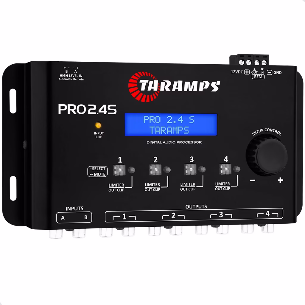 Processador De Áudio Digital Taramps PRO 2.4S 4 Saídas Equalizador Crossover - RCA FIO - Imagem 2
