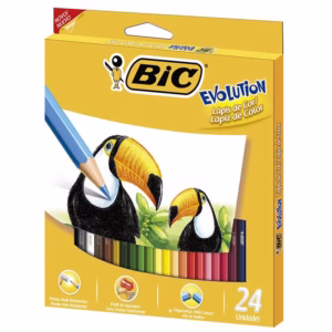 Lápis de cor 24 cores Evolution Sextavado Bic