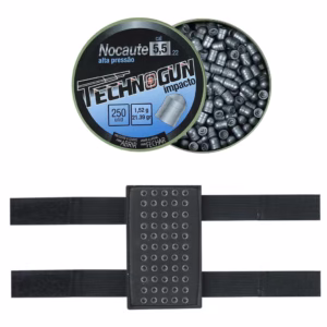 Pellet 5.5 Technogun Nocaute Impacto 250un + Case