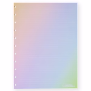 Bloco refil grande Rainbow pautado linha branca 120g com 30 folhas CIRG4023 Caderno Inteligente
