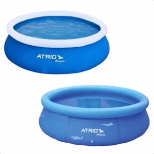 Piscina Inflável Circular Compacta, Portátil e Desmontável PVC Azul Atrio ES303 ES304