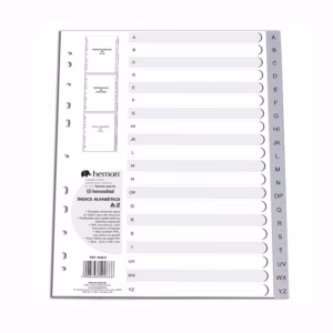 Índice alfabético A4 A/Z 1721 Cinza Chies