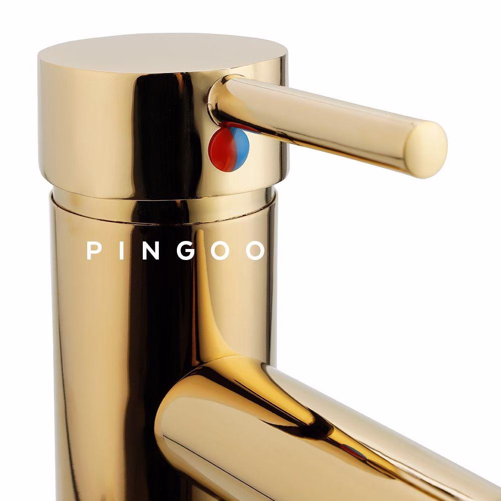 Torneira para banheiro cascata Misturador Monocomando Baixa Xingu Pingoo - Dourado - Imagem 2