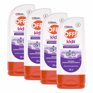 Kit 4 Repelente de Insetos Loção Off! Kids 200ml