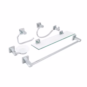 Acessórios para Banheiro Quadrado 6 peças São Francisco Pingoo - Cromado