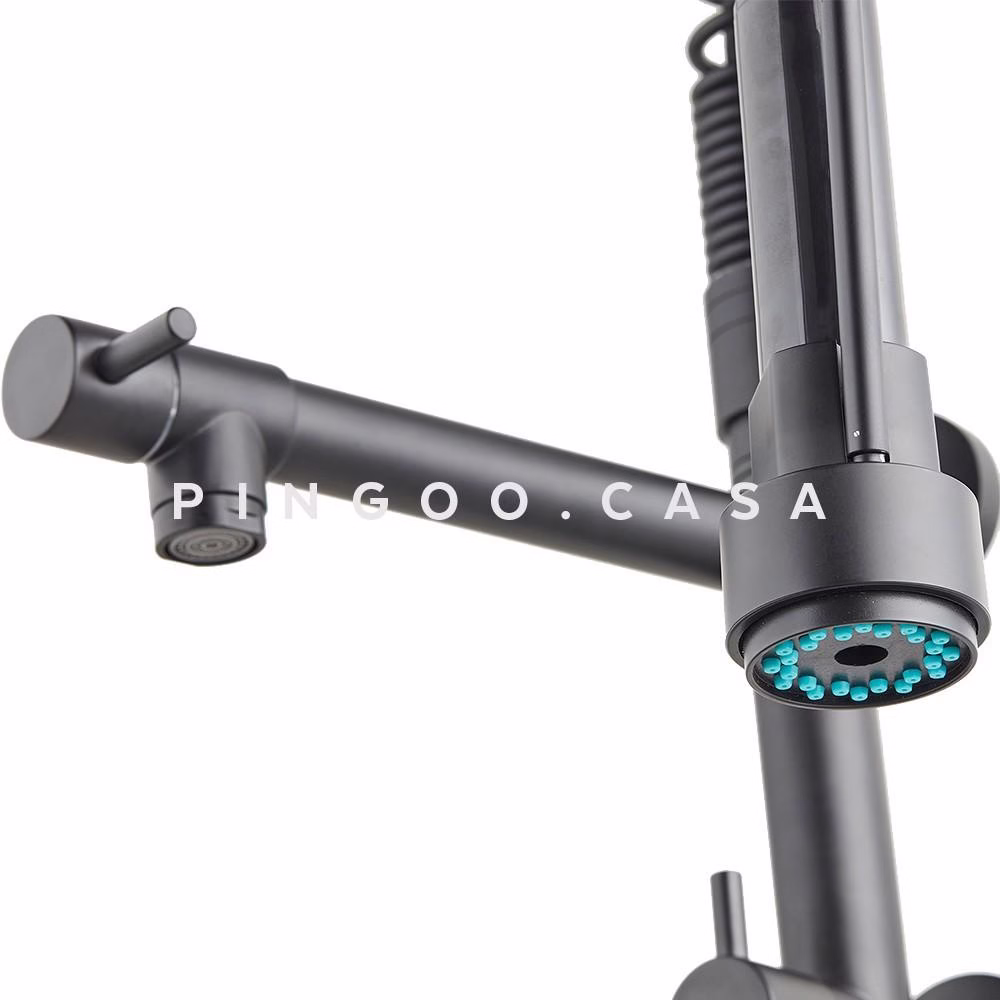 Torneira para Cozinha Gourmet de Parede Munim Pingoo - Preto - Imagem 2