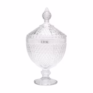 Potiche Lyor Bico de Jaca Perseu de Cristal 15cm x 28cm