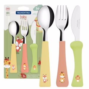 Jogo de Talheres 3 Peças My Best Friend Colorido Tramontina