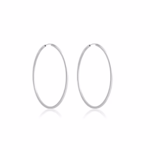 Brinco argola redondo prata 925 25mm