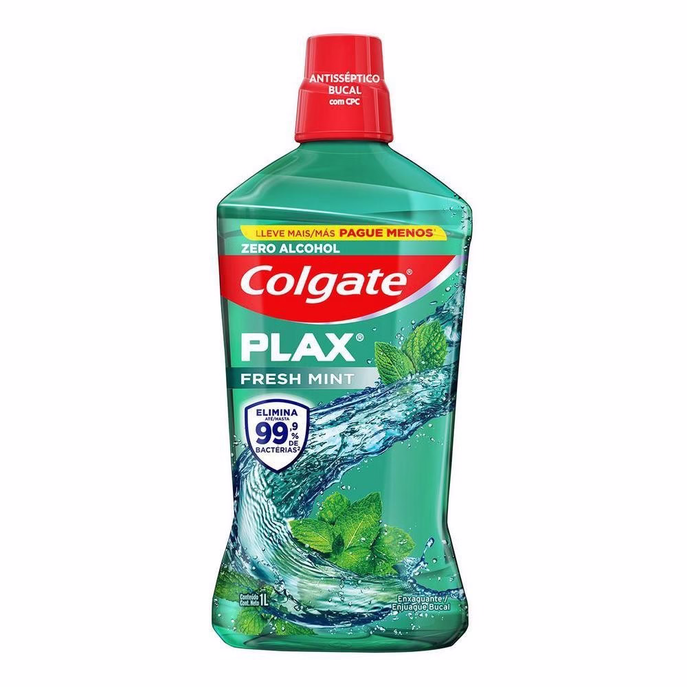 Enxaguante Bucal Colgate Plax Fresh Mint Leve 1l Pague 700ml