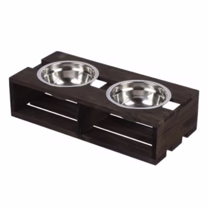 Comedouro Bebedouro Pet Elevado Duplo Potes Potinho Inox Cachorro Gato Suporte Alimentador Ração Porte Médio