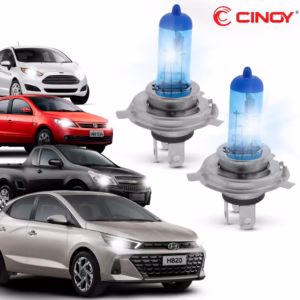 Lâmpada Super Branca H4 Tipo Xenon 12V Gol Celta Palio HB20 Onix Corsa Montana Fiesta Saveiro Parati