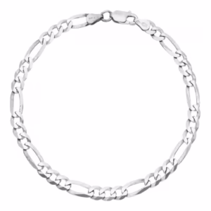 Pulseira Prata 925 De Lei Maciça 5mm 3x1 Masculina Legítima