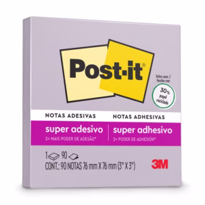 Bloco de notas super adesivas Post-it Orquídea 76x76mm 90 folhas 3M