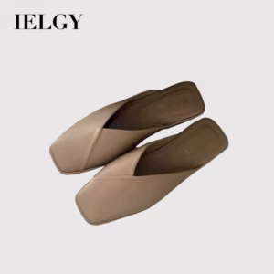 IELGY Chinelo Feminino Retrô plus size De Cor Lisa baotou