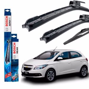 Kit Jogo Palheta Dianteira e Traseira Onix Até 2018 Original Bosch