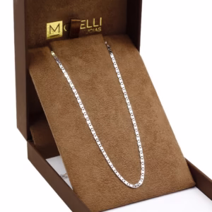 Corrente De Prata 925 Masculina Piastrine 70cm 2,5mm - Original, Certificado, Garantia Vitalícia