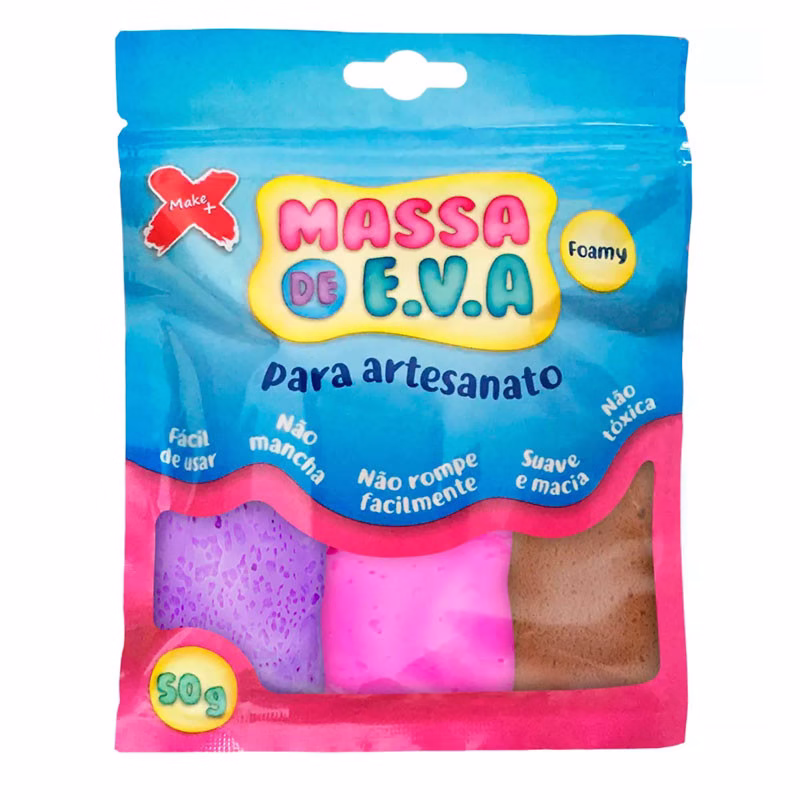 Massa de EVA Foamy para artesanato 50g 5 cores 13020 Gatte