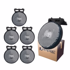 Kit 6 Lanternas Lateral Led Caminhão Carreta Reboque Com Suporte Cristal P 65mm Bivolt 12V/24V