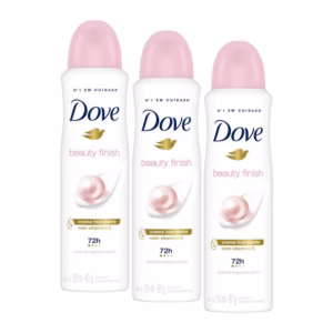 Kit com 3 Desodorantes Antitranspirantes Aerosol Dove Beauty Finish 150ml cada