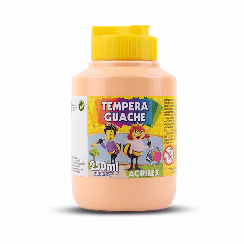 Tinta guache Amarelo Pêssego 250ml 538 Acrilex