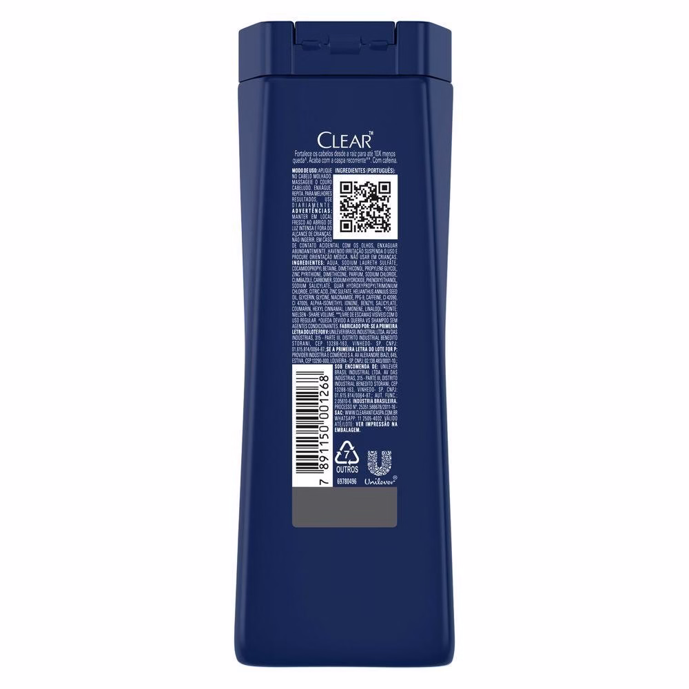 Shampoo Clear Men Anticaspa Queda Control 400 ml - Imagem 2