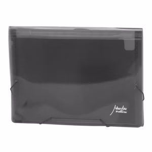 Pasta sanfonada A4 com 12 divisões Fumê Polibras