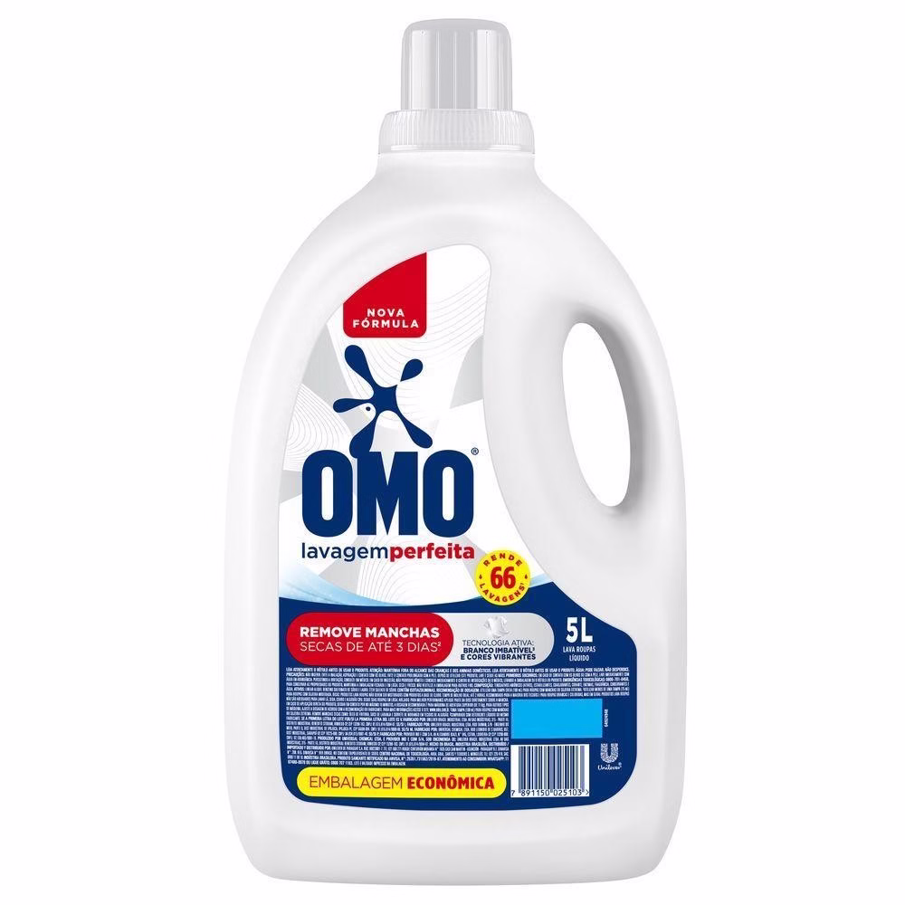 Kit 2 Lava-Roupas Omo Líquido Lavagem Perfeita 5 Litros - Imagem 2